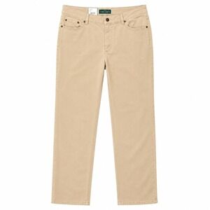 NWT$ LRL Ralph Lauren Classic Straight Leg Jeans Sz 16W Beige Slim Fit Stretch